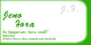 jeno hora business card